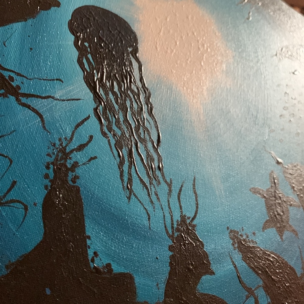 My Acrylic Paintings on Canvas Under the Sea
All canvases are 20 x 16in - Picture 10 of 10